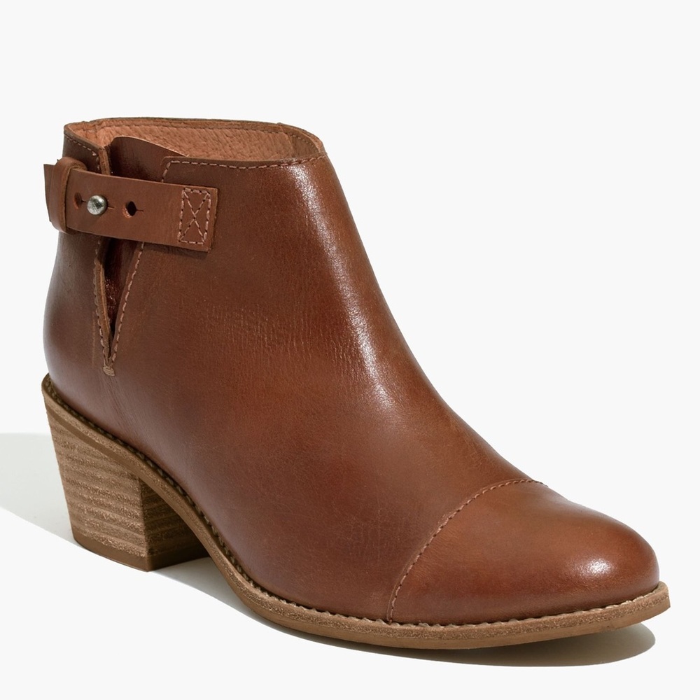 Madewell B8034 Dakota Cutoff cognac ankle boots size 8 - Picture 1 of 15